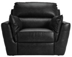 HOME Denver Leather Effect Chair - Black.